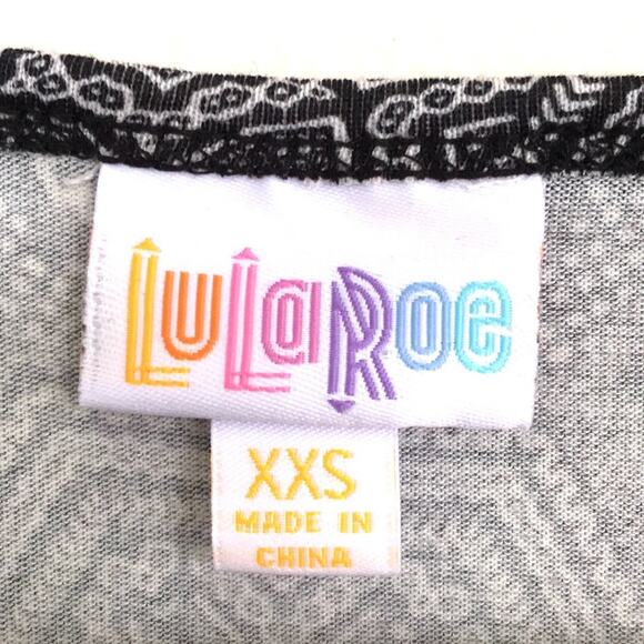 LulaRoe hi-low top size XXS black and white. EUC - Picture 5 of 6